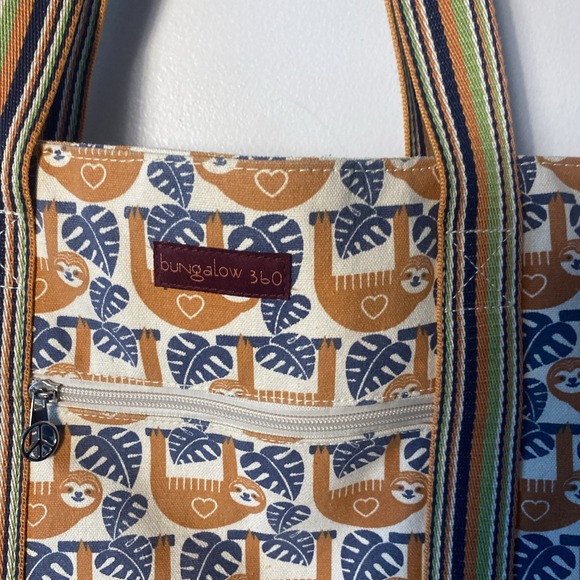 BUNGALOW 360  LARGE SLOTH TOTE  GENTLY USED CONDITION - Picture 4 of 10